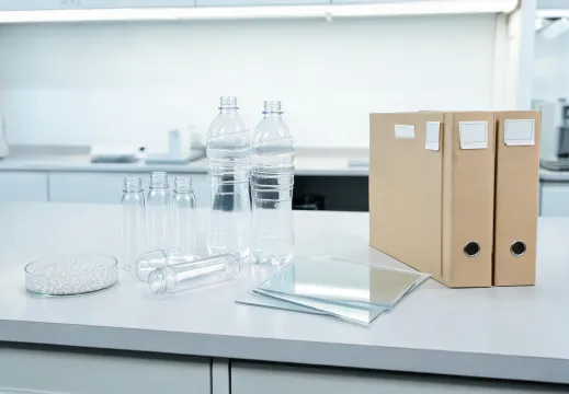Packaging resin samples